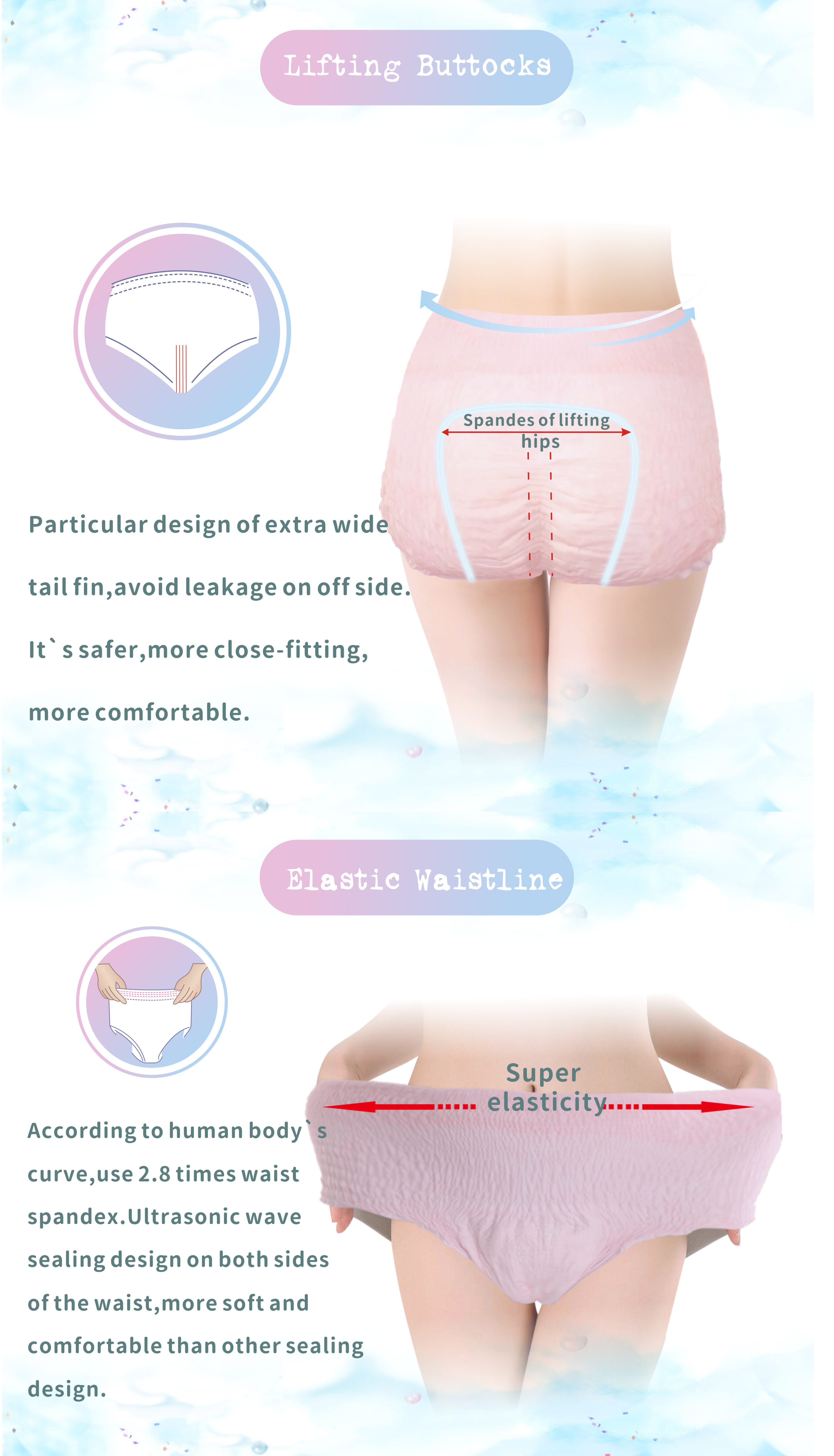 Lady menstrual period pants/popular woman pants